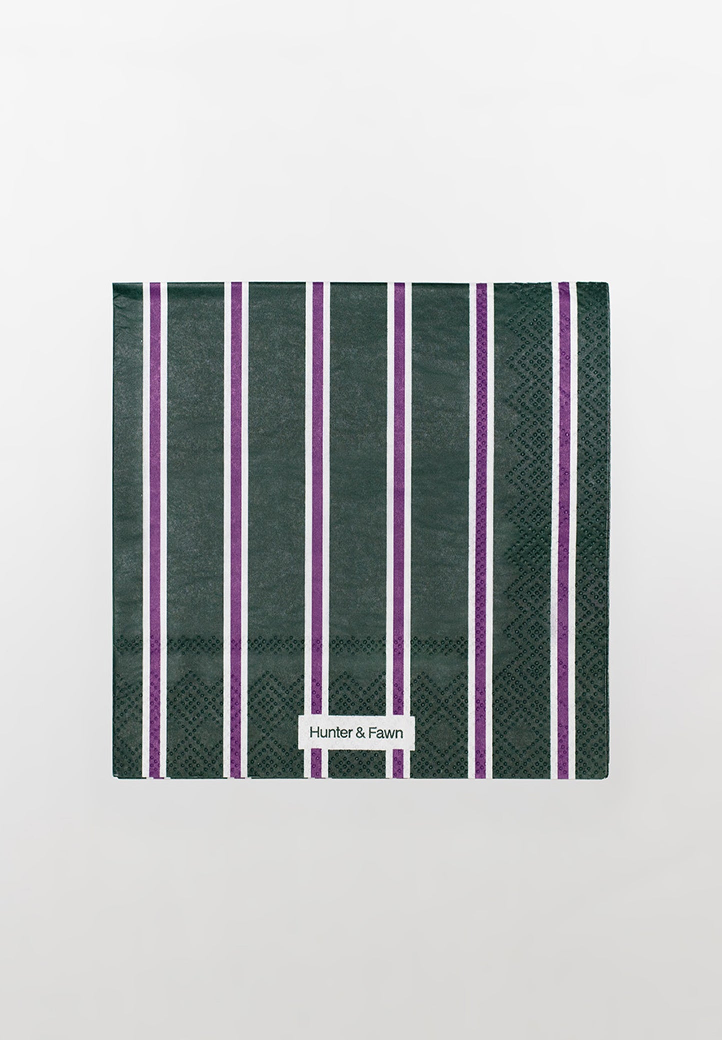 Hunter & Fawn striped napkin — elegant paper napkin for cocktails and elevated entertaining