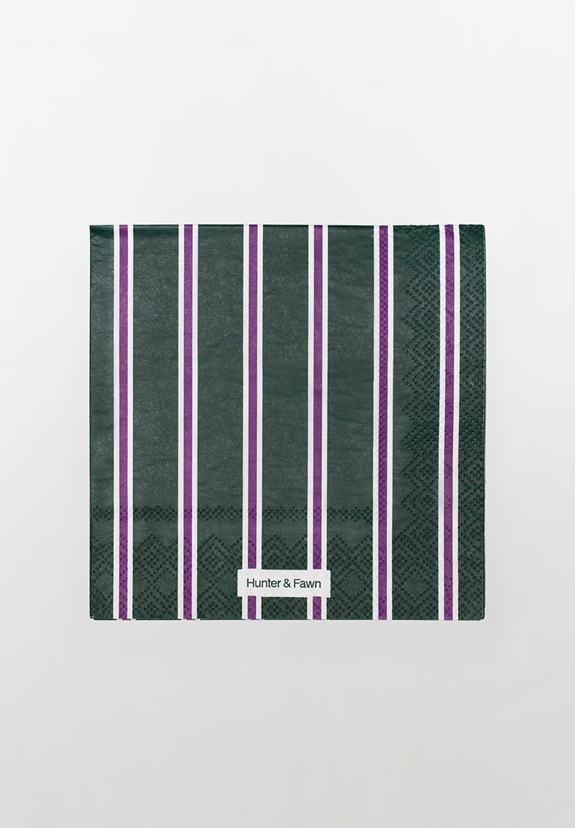 Hunter & Fawn striped napkin — elegant paper napkin for cocktails and elevated entertaining